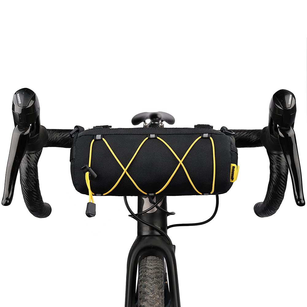 Rhinowalk Bike Handlebar Bag Bicycle Front Bag Mountain Road Bikes Professional Cycling Accessories-Black