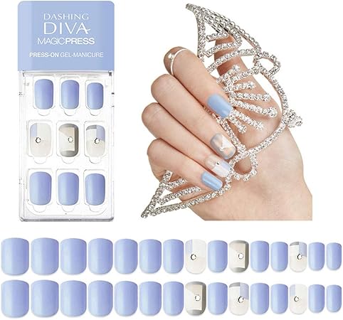 Amazon 世界特許1秒付ける ジェルネイル 3ｄ 高級感のあるデザインセット49種 ネイルアート 爪アクセサリー アートネイル用品 ネイルアートキット ネイルチップ 30tips ネイル用品 結婚式 パーティー ドレス Dashing Diva Nail Art Tips Tools 並行輸入品 43