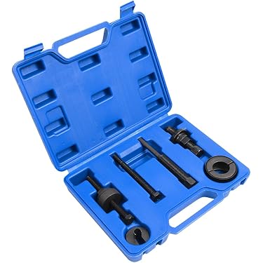 FIRSTINFO F3274 Power Steering & Alternator Pulley Puller Remove and Install Tool Kit, Replace Vehicle Power Steering Pump, Car Repair, Storage Case