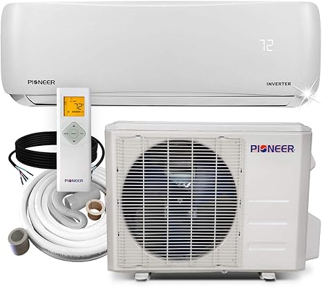 Amazon Com Pioneer Air Conditioner Wys012g 19 Wall Mount Ductless Inverter Mini Split Heat Pump 12000 Btu 208 230v Home Kitchen
