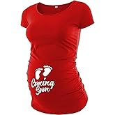 Maternity T-Shirts for Women Short Sleeve Pregnancy Shirts Bump Friendly Tops Maternity Tops Mama Tshirt Pregnancy Essentials