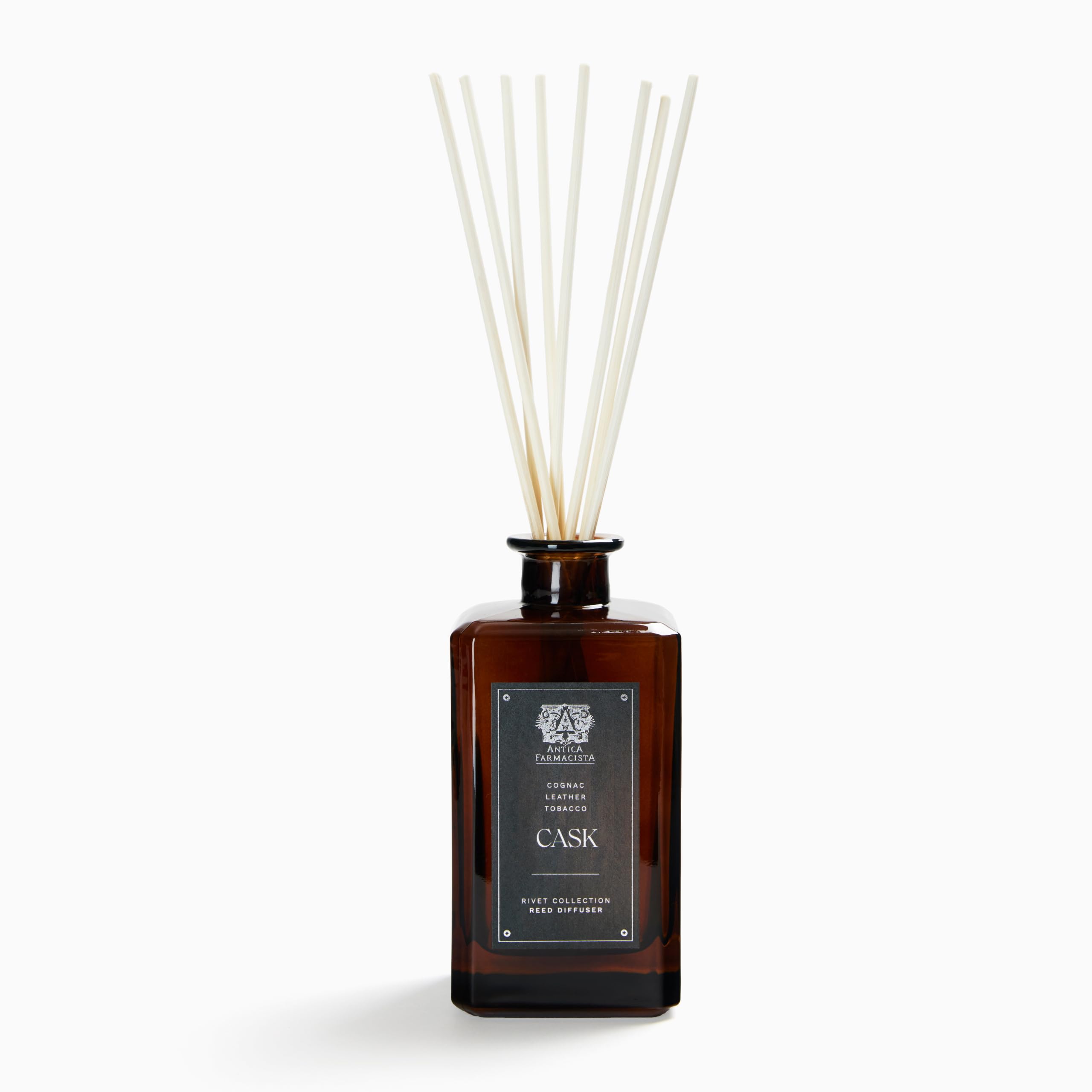Antica Farmacista Home Ambiance Diffuser - Long-Lasting Reed Scent Diffuser - Luxury Room Freshener Gift - Cask, 10.8 fl oz