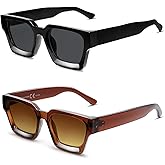 VANLINKER Thick Square Sunglasses for Men Women Retro Chunky Rectangle Shades UV400 Protection VL9731