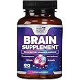 Brain Supplements for Memory and Focus - Nootropic Capsules for Concentration, Cognitive Support - Phosphatidylserine, Brain Health Vitamins B6 C E Zinc - 60 Capsules