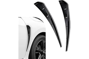 winterrock 2PCS Car Fender Side Vents, ABS Air Wing Vent Trim Sticker, Fender Decoration Sticker, Styling Auto Air Flow Intake Hole Spoiler Decor Cover, Universal Auto Exterior Accessories