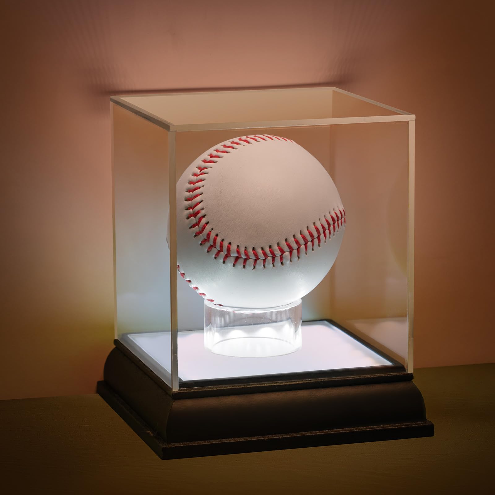 Gyaozii Baseball Display Case with Led Light, UV Protected Clear ...