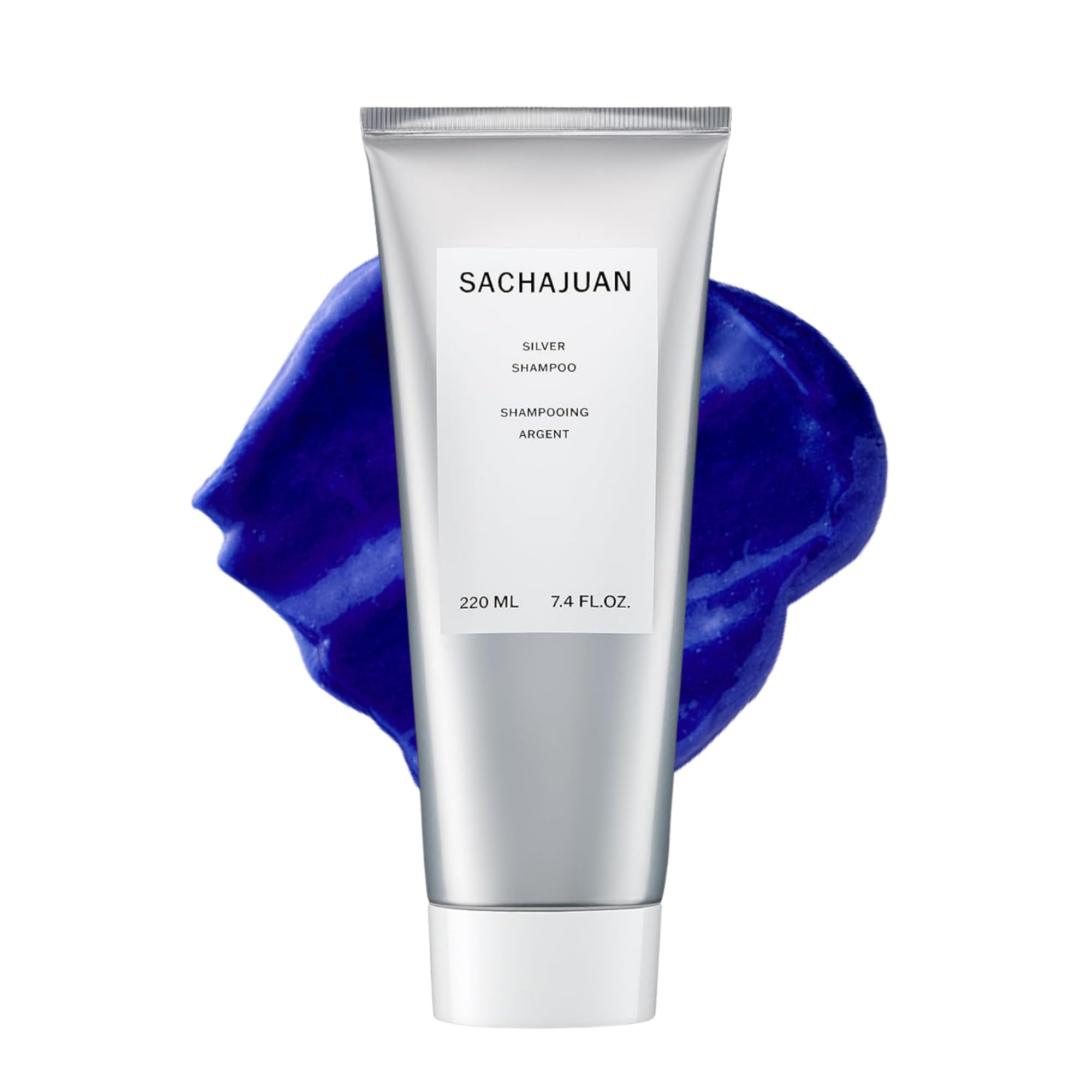 SACHAJUAN Silver Shampoo 220ml, Neutralises Yellow/Golden Tones In Blonde & Grey Hair. Hydrates, Adds Volume, Shine and Lustre to Hair. Provides UV Protection To Prevent Colour Fading.
