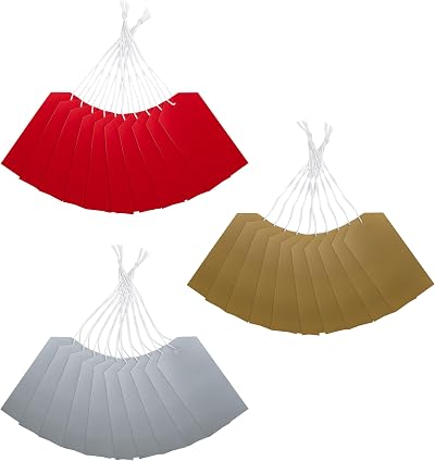 Hallmark Gift Tags Pack of 30 Red Silver Gold with Twine Christmas