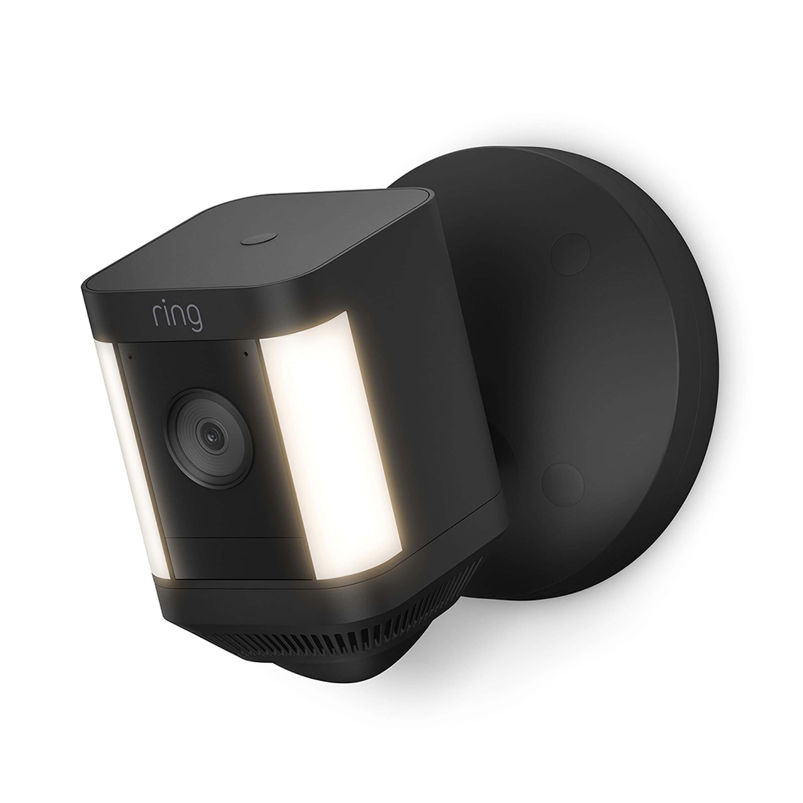 Ring Spotlight Cam Plus, Wired | Two-Way Talk, Color Night Vision, and Security Siren (2022 release) - Black