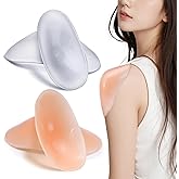 Bagentry 2 Pairs Reusable Silicone Shoulder Pads, Removable Anti-Slip Shoulder Pads for Womens Clothing, Washable Self Adhesive Shoulder Push-Up Pads Men (2)