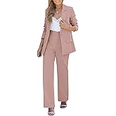 LookbookStore 2 Piece Pant Suits for Women Dressy Blazer High Waisted Pants Sets Business Casual Outfits
