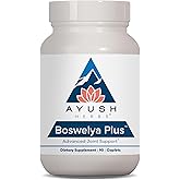 Ayush Herbs Boswelya Plus - Glucosamine Chondroitin Joint Support Supplement, Turmeric Muscle Support for Men & Women, Joint Care with Curcumin - 90 Vegetarian Capsules (1 Count)