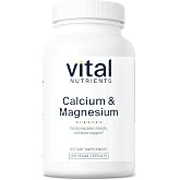 Vital Nutrients Calcium &amp; Magnesium, 100 Capsules | Support Bone Strength, Muscle, and Heart Health, Formulated without Gluten, Dairy, Soy, Non-GMO, Vegan