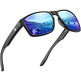 DUCO Polarized Sunglasses for Men and Women Retro Square UV400 Protection Lightweight Frame Driving Sun Glasses DC6288