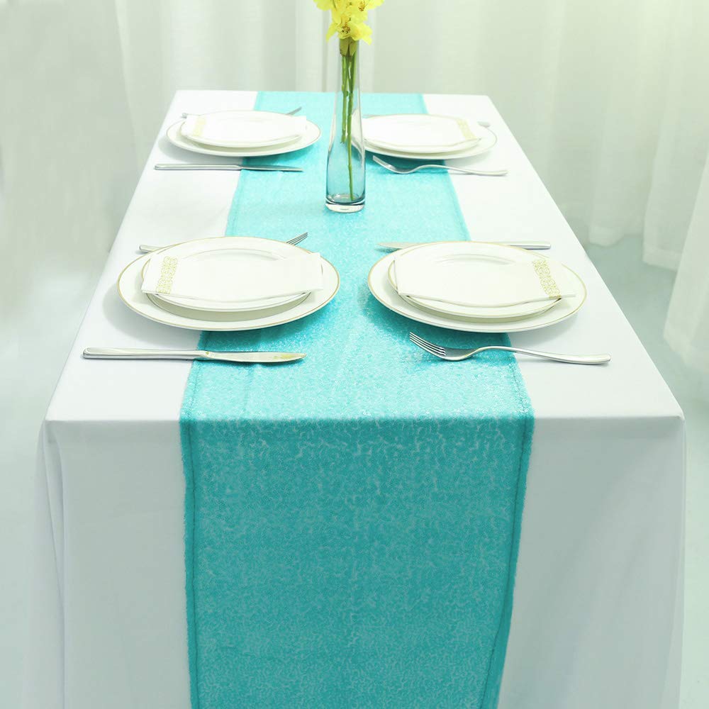 Best Coffee Table Runner Aqua Blue