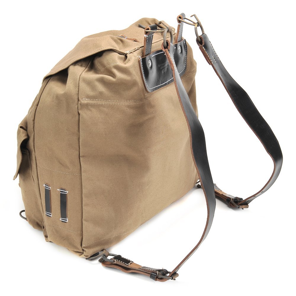 World War Supply German WW2 1941 Rucksack With Leather Straps on