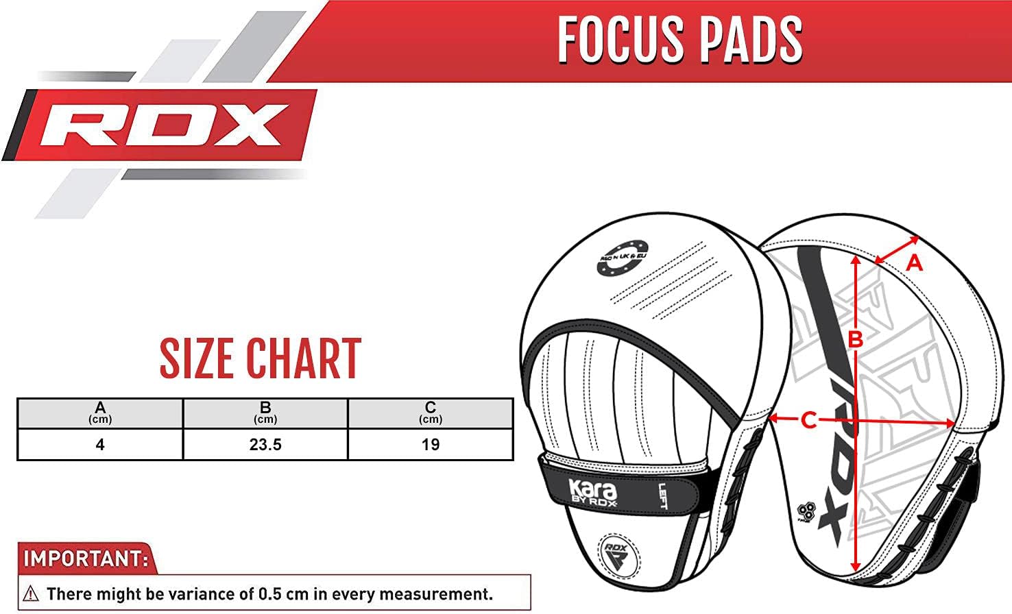 RDX Boxing Pads Curved Focus Mitts, Maya Hide Leather Kara Hook and jab Training Pads, Adjustable Strap Ventilated, MMA Muay Thai Kickboxing Coaching Martial Arts Punching Hand Target Strike Shield : Sports & Outdoors