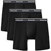 Tommy John Men's Comfort Micro Boxer Brief Underwear - 6" 3-Pack, Brushed Microfiber, 4-Way Stretch & Stay-Put Waistband