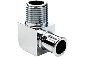 Heater Hose Fitting, 90 Degree Heater Hose Connector with 1/2in NPT to 5/8in Hose Barb, Aluminum Alloy Heater Hose Adapeter f