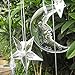 Moon and Star Color-Changing Solar Mobile Wind Chimes LED Solar Powered Wind Spinner Light