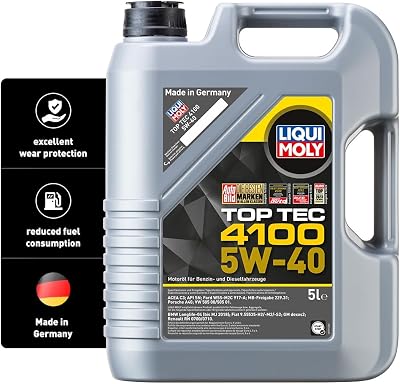 Liqui Moly Top Tec 4100 5W-40 5 L Synthetic Motor Oil 9511