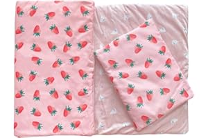 YMID SELECT Handmade 2 Pack Pet Small Animal Bedding Fleece Cage Liner Waterproof Fabric Midwest Size Blanket Guinea Pig Fleece Cage Liner Hedgehog Fleece Reversible Machine Washable (Pink Strawberry)