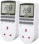 Awootsv Digital Security Timer Plug Socket 10 On/Off Programs LCD Display