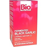 Bio Nutrition Fermented Black Garlic - 60 Vegetarian Capsules Pack of 1