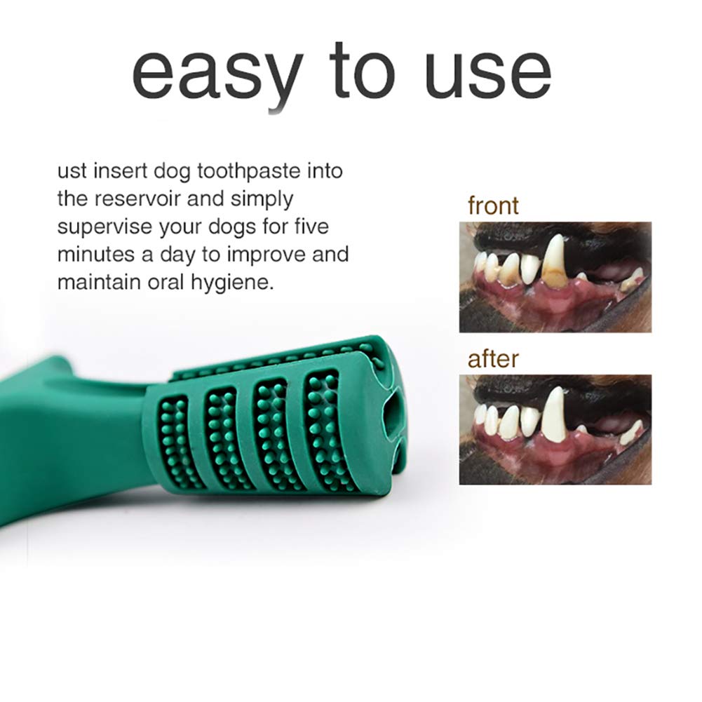 Diglife Dog Brushing Stick Large,Doggy Brushing Stick Chew Cleaning Toothbrush Dental Hygiene Toy, Food Grade Silicone Bite Resistant Soft Rubber Toy for Dogs, Cats, Most Pets, Gift for Pets Lover (L)