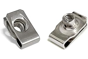 INSTOCKBOLTS M6 U-Style Clip-On Nut, U-Type Stainless Steel 18-8 (304) Regular Extruded U-Nut, Pack of 50