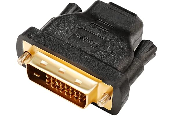 DTECH DVI Male to HDMI Female Adapter Bi-Directional DVI-D Port Converter