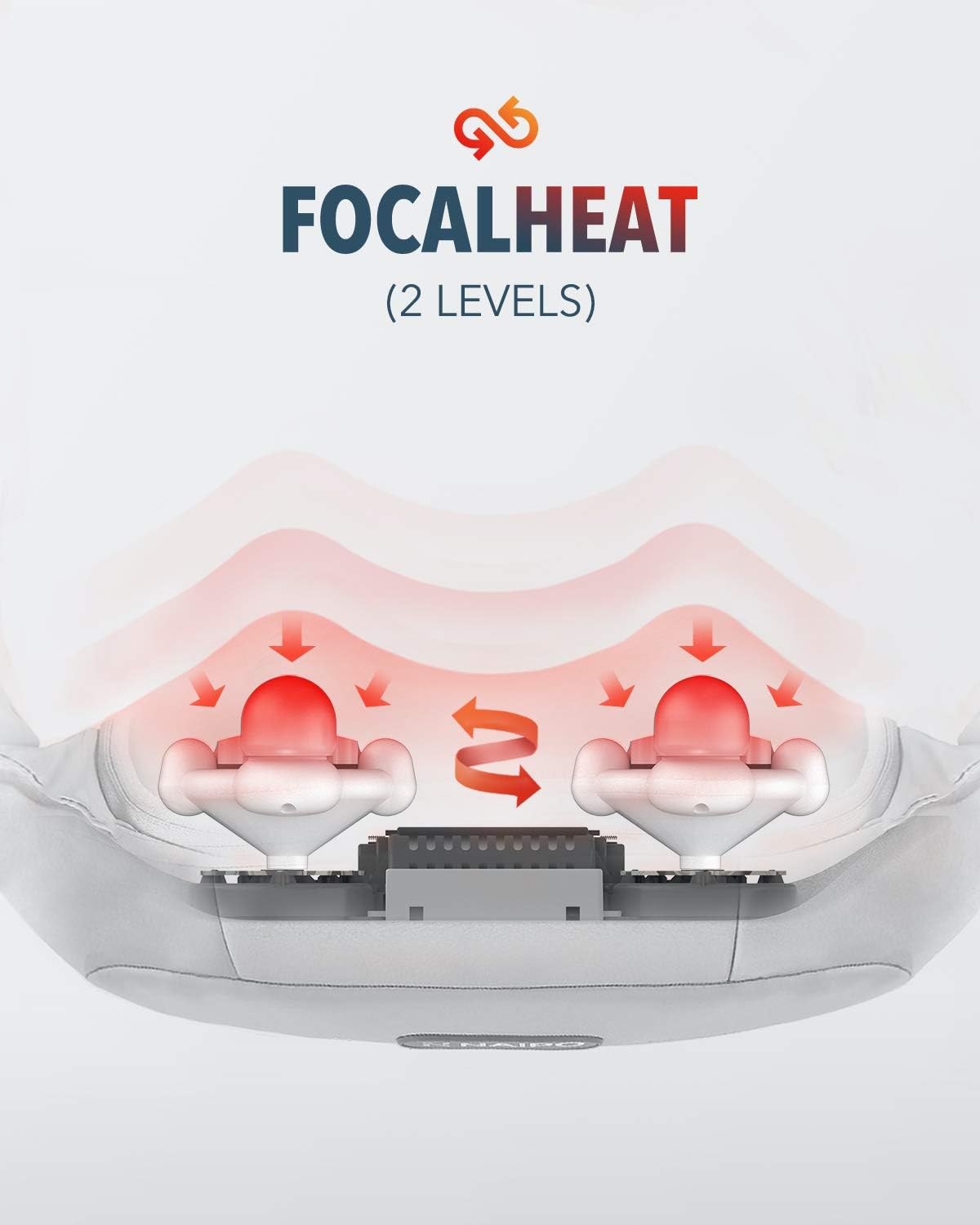 Naipo Back and Neck Massager with Adjustable Heat and Strap, Deep Tissue Kneading Massage for Shoulder, Lower Back, Calf, oCuddle™ Series Shiatsu Electric Massager, Gift for Women, Friends, Birthday: Health & Personal Care