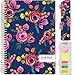 HARDCOVER Academic Planner 2019-2020: (June 2019 Through July 2020) 5.5 Daily Weekly Monthly Planner Yearly Agenda. Bonus Bookmark, Pocket Folder and Sticky Note Set (Bloom)
