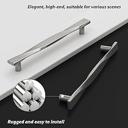 Rergy 10 Pack Brushed Nickel Cabinet Pulls Silver
