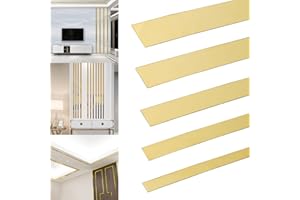 Copgge Gold Metalized Wall Trim Molding 201 Stainless Steel Self Adhesive Peel and Stick Wall Trim Metalized Mirror-Like Fini