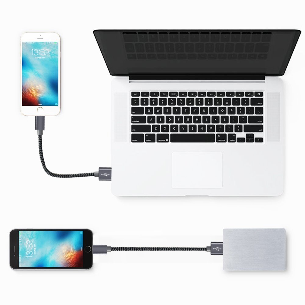 Froggen Chargeur Phone Cable Phone 3M [Pack de 2] Chargeur pour Phone Rapide Cordon vers USB Compatibilité pour Phone XS XR Max X 8 Plus 7 Plus 6s Plus 6 6plus Se 5c 5s 5,Pad Pro,Air,Mini-Gris&Noir