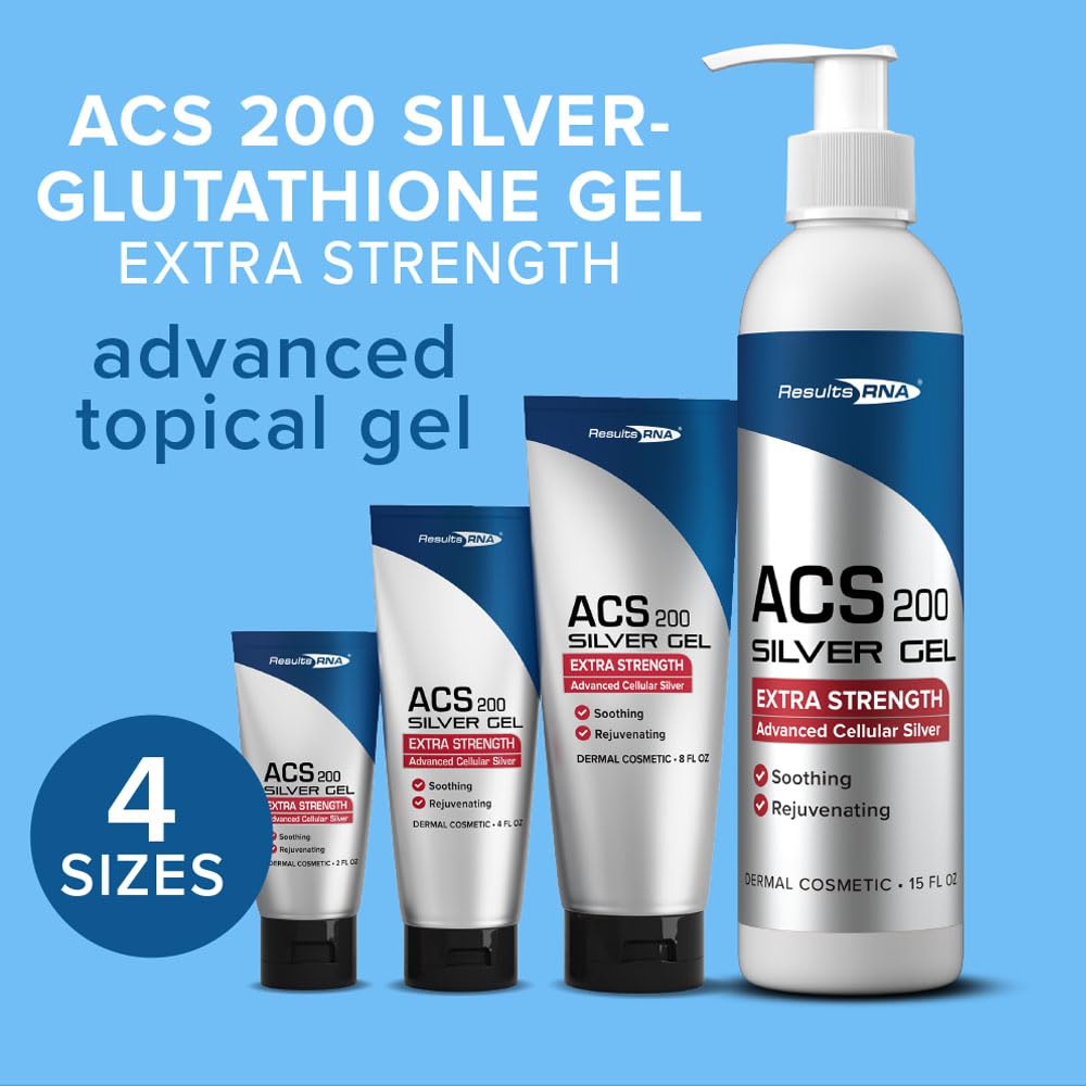 Results RNA - ACS 200 Silver-Glutathione Gel – Advanced Cellular Colloidal Silver Gel for Wound Care & Superior Dermal Healing. Clinically Proven. Recommended by Doctors Worldwide (2 oz - 30 Day)