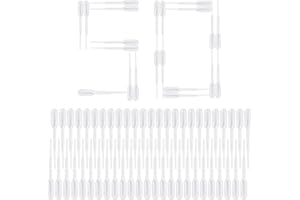 BOROLA 50pcs 0.2ml Plastic Squeeze Transfer Pipettes Suitable Mini Cakes, Children's Painting, Kitchen, Family Day, Party