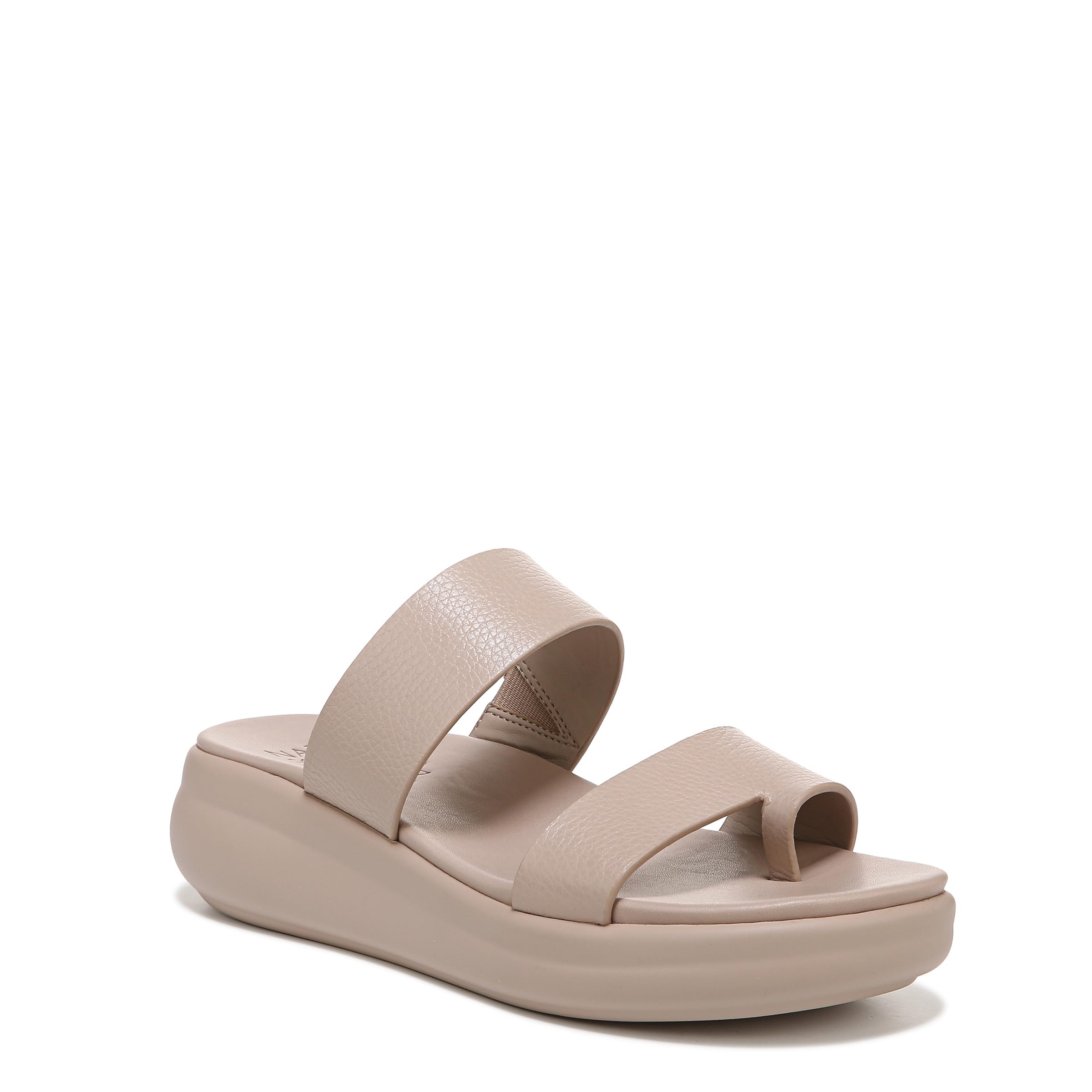 Naturalizer Women’s Drift 2 Slip On Platform Sandal Slide Sandal Sand Drift Leather 6.5 W