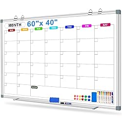 CALENBO Big Magnetic Whiteboard Calendar - 60 X 40