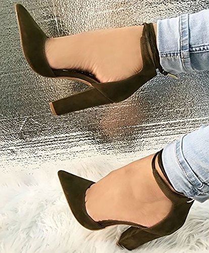 Ferbia Women's Cusp Toe Pumps High heeled Sandals