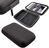 caseroxx Hard Case for GlocalMe G4 Pro Black Zip Mesh Pocket Elastic Strap view 4