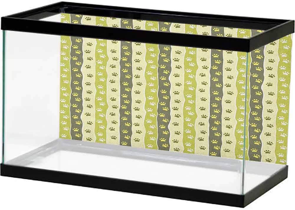 homecoco Aquarium Background Sticker Dog,Image of a Labrador with Butterfly Miracle of The Planet Earth Friend Universe Illustration, Multi Fish Tank Decorative