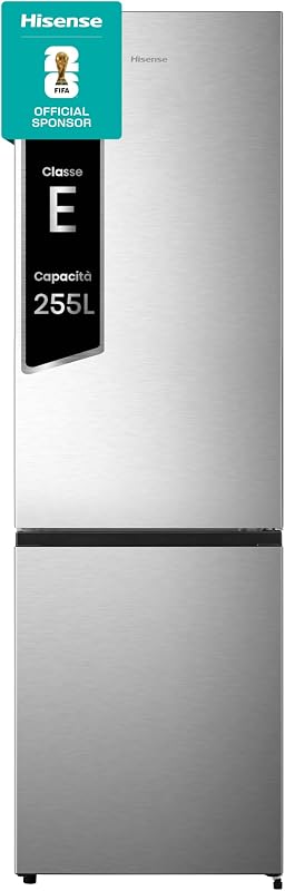 RB329N4ACE Frigorifero Combinato a libera installazione, Total No frost con ventilazione multiflow, Inox Look, Altezza 180 cm, capacità netta 255 L