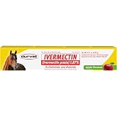 Ivermectin Paste 1.87% Horse Dewormer - Apple Flavored Oral Syringe 6.08g Tube