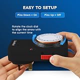 Desiretech Plug-in Timer Switch 24 Hour Segment Timer 3120W Black view 4
