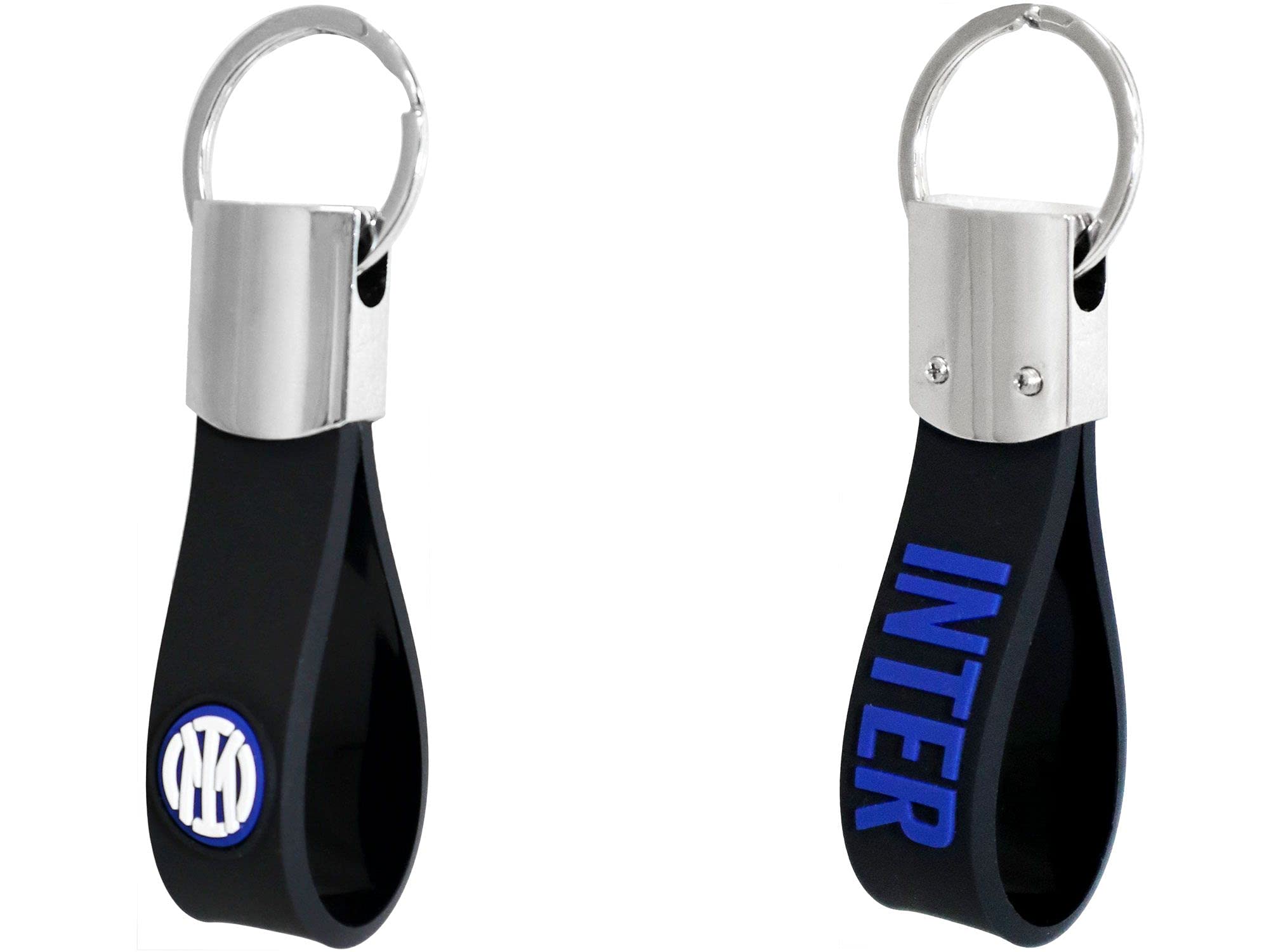 Keychain Keyring Inter Rubber and Metal New Logo and Official Double Face Inscription