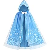 Hulaha Girls Elsa Cape Kids Play Cloak Costume Girls Queen Princess Cape