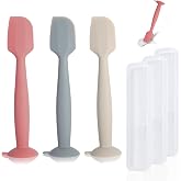 MAIKKB Diaper Spatula with Case, 3 Pack Baby Diaper Cream spatulas with 3 Storage Boxes, Soft Silicone Diaper Cream Applicator Butt Paste Spatula with Suction Base Full Size