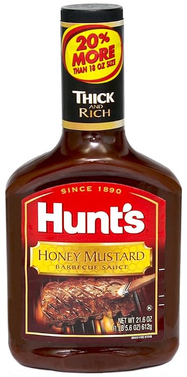 Hunt's Honey mustard bbq sauc 21.60 fo 12ct (027000384473)